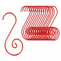 Set of 20 Red Metal Wire Spiral Christmas Ornaments Hooks Hangers S-Shaped 1.96 Inches
