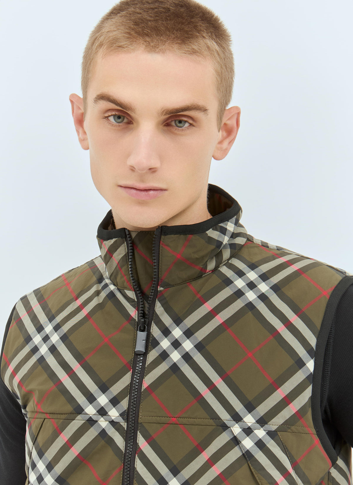 Burberry Men Check Padded Gilet