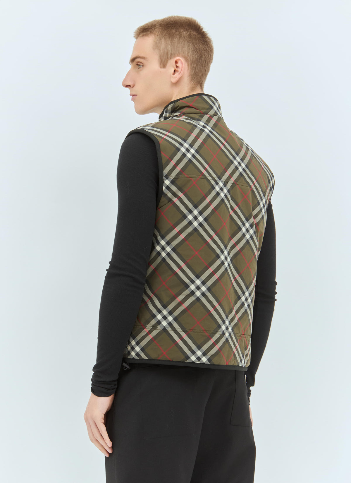Burberry Men Check Padded Gilet