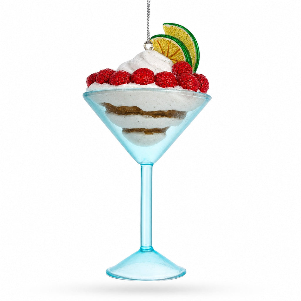 Raspberry Dessert Glass Christmas Ornament