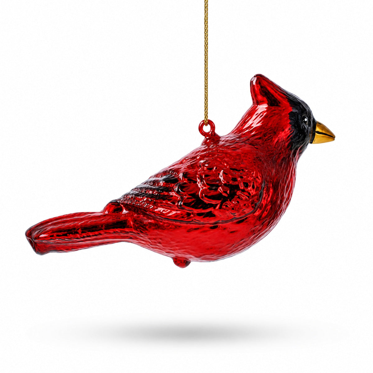 Red Cardinal Glass Christmas Ornament