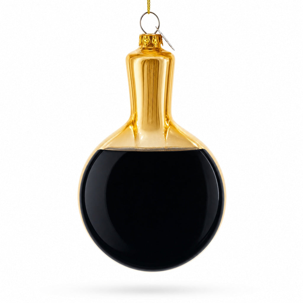 Ping-Pong Paddle Glass Christmas Ornament