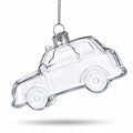 Car Clear Glass Christmas Ornament