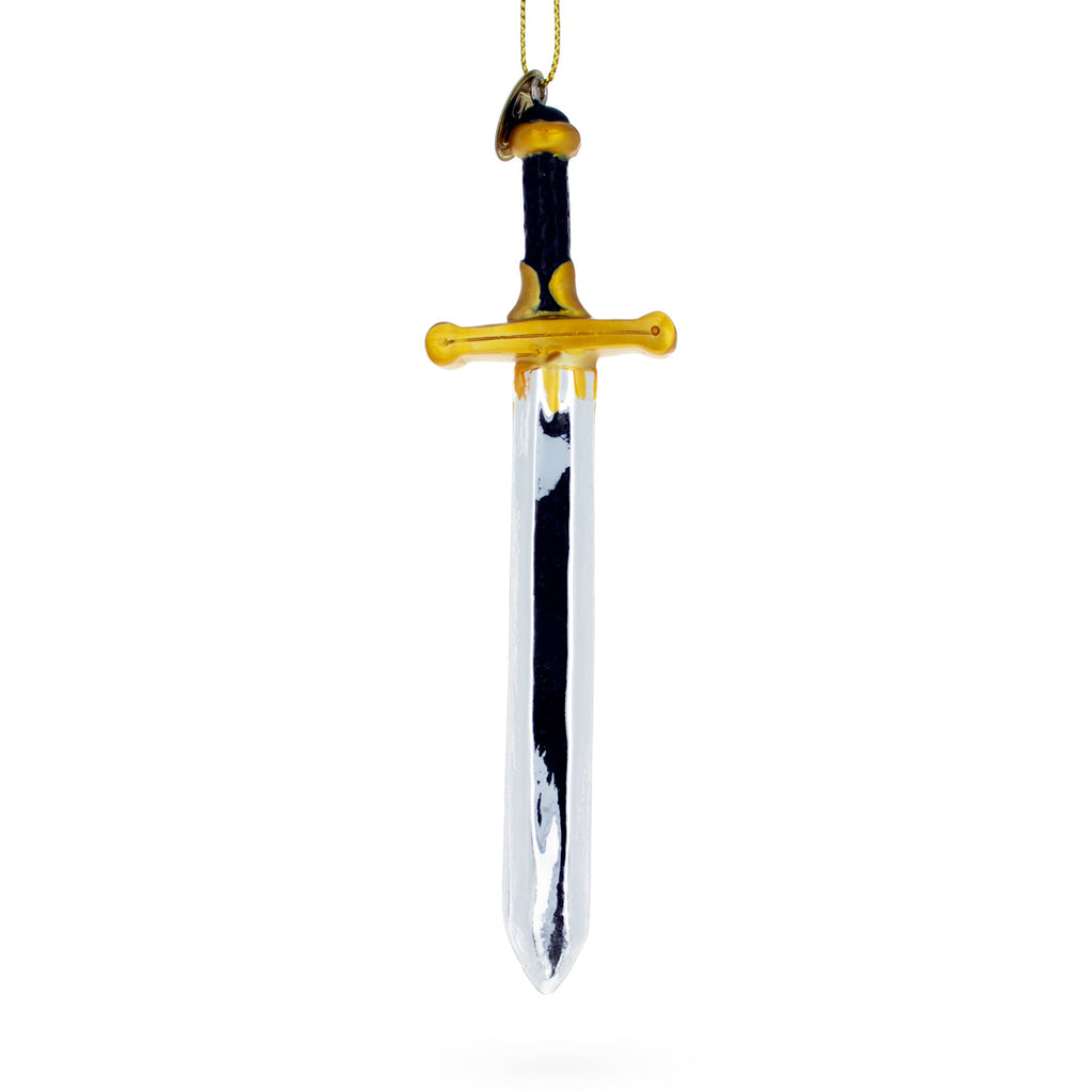 Shiny Sword Glass Christmas Ornament