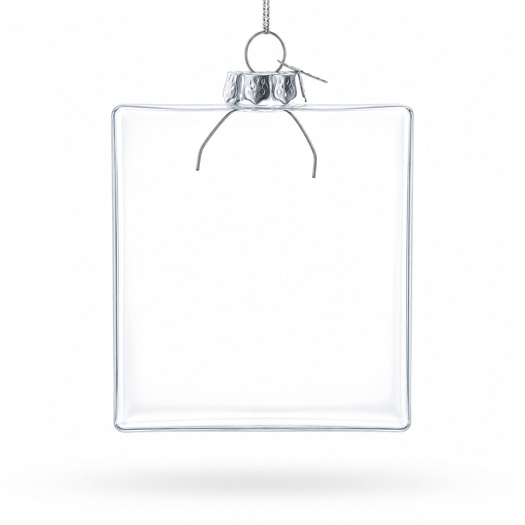 Flask Clear Glass Christmas Ornament
