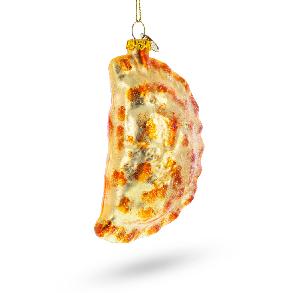 Dumpling Pierogi Glass Christmas Ornament