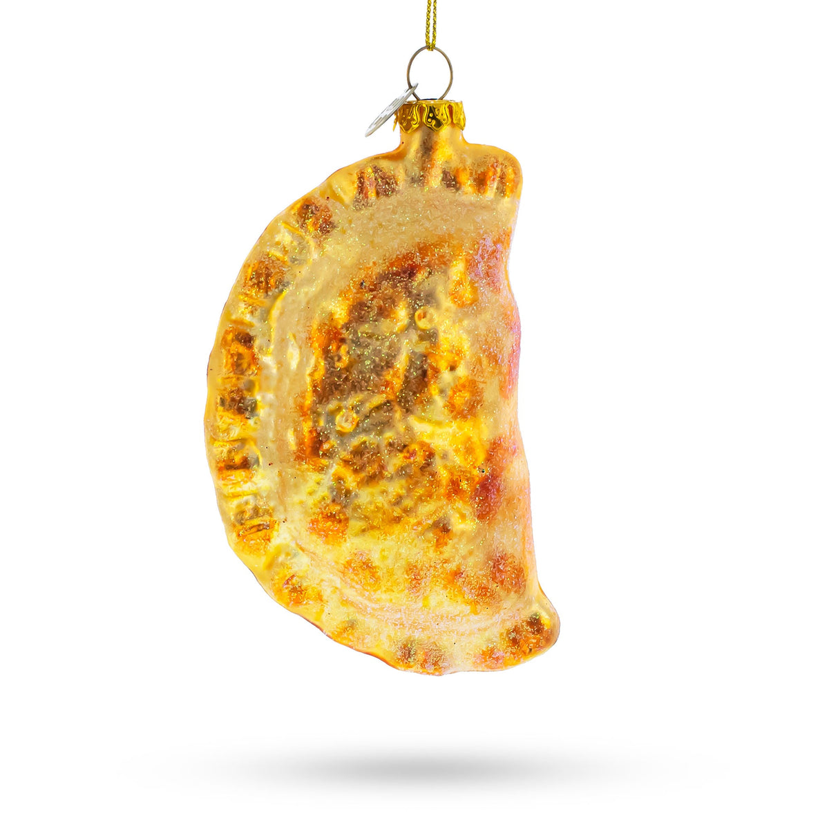 Dumpling Pierogi Glass Christmas Ornament