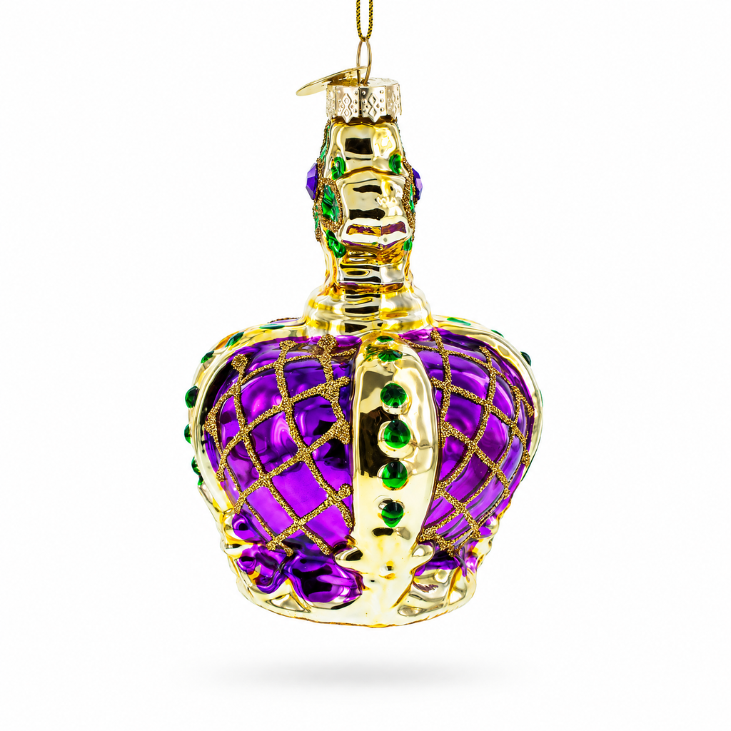 Royal Crown Regal Glass Christmas Ornament