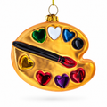 Artist's Palette Glass Christmas Ornament