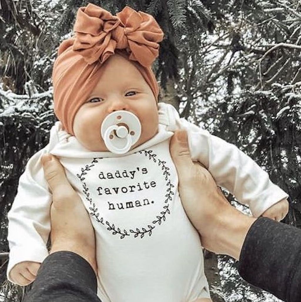 Daddy's Favorite Human Organic Bodysuit Long Sleeve