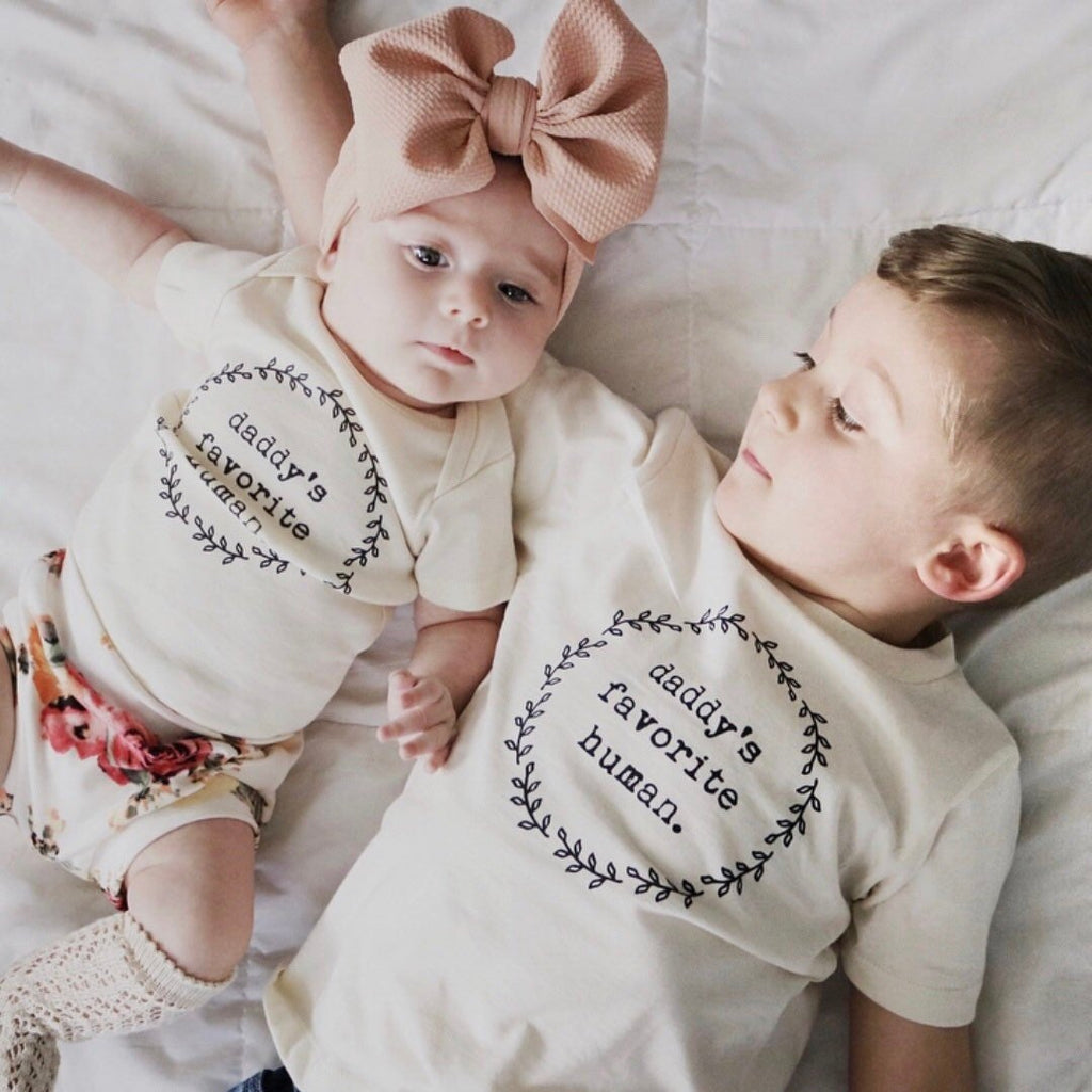 Daddy's Favorite Human Organic Baby Bodysuit