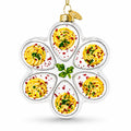 Deviled Egg Serving Plate Glass Christmas Ornament