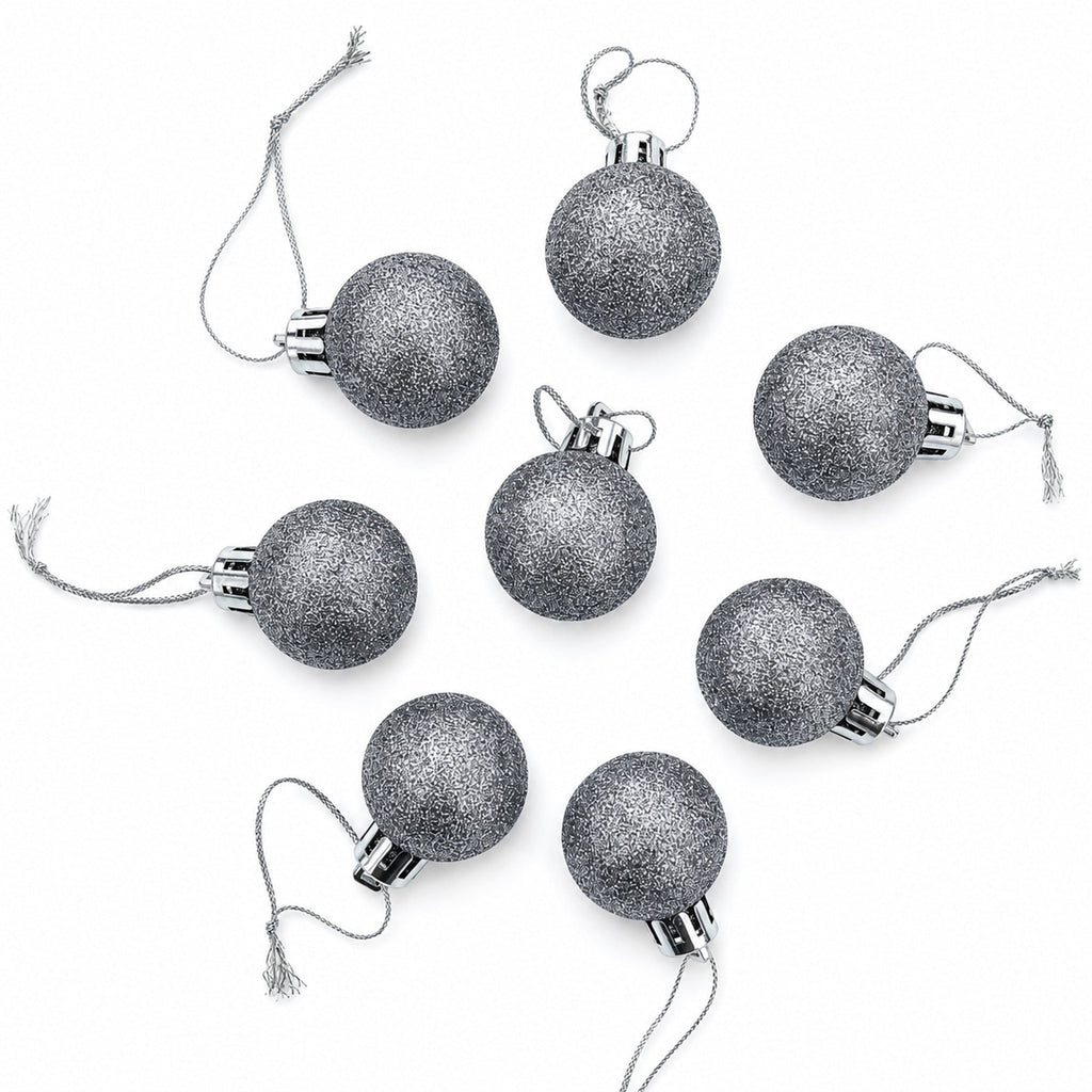 Set of 44 Multicolored Plastic Mini Ball Christmas Ornaments