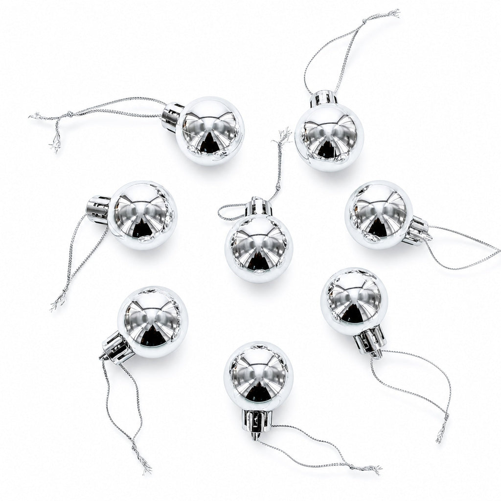 Set of 44 Multicolored Plastic Mini Ball Christmas Ornaments