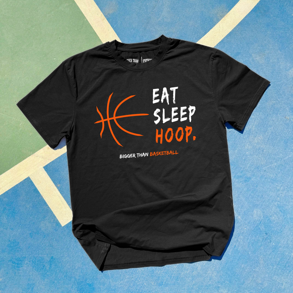 Eat, Sleep, Hoop. - T-shirt - Black