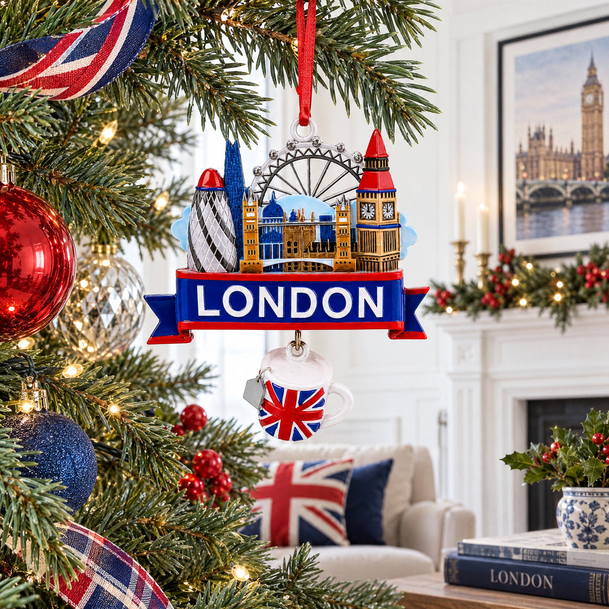 London Skyline Big Ben Eye Souvenir Resin Christmas Ornament