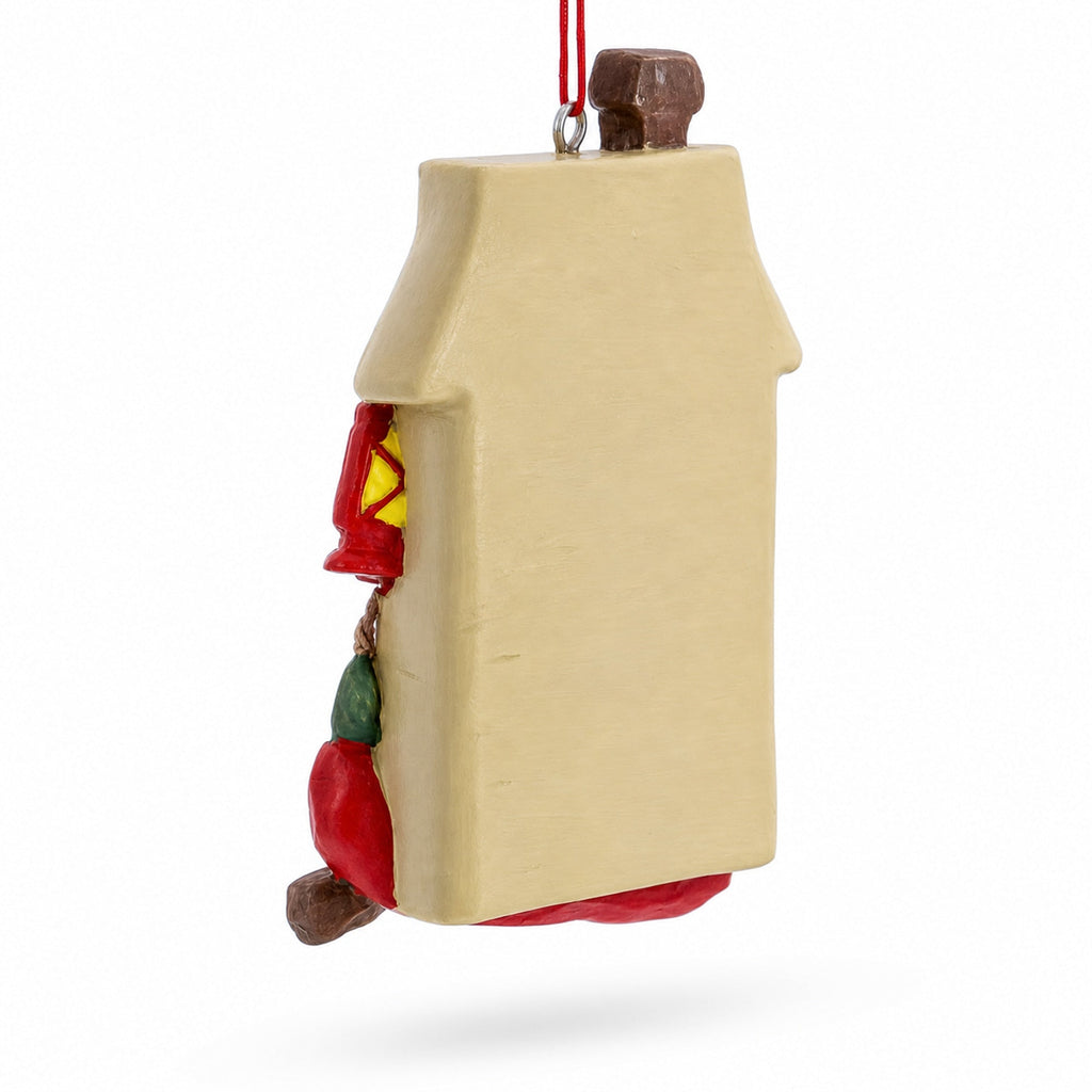 Cabin Rules There Are No Rules Black Bear Canoe Resin Christmas Ornament