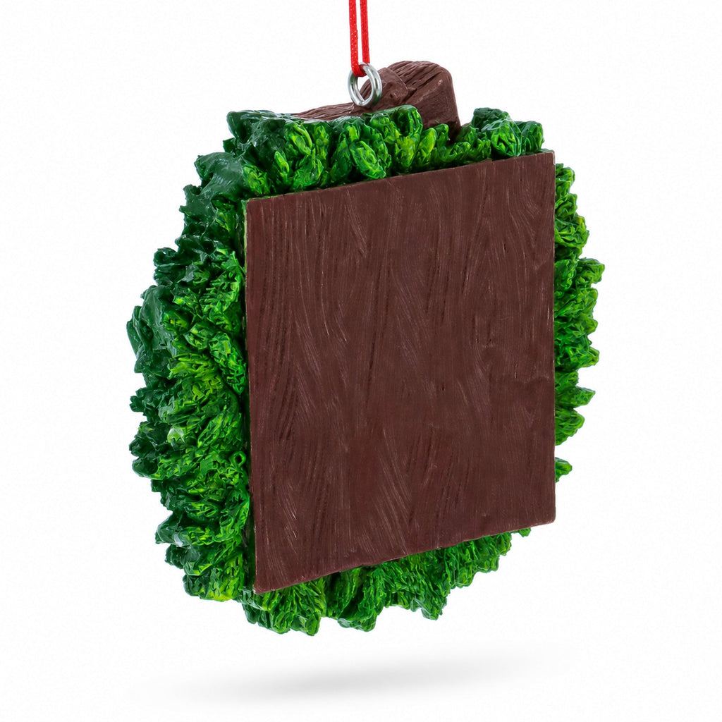 A+ Teacher Wreath Picture Frame Resin Christmas Ornament