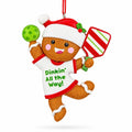 Dinkin' All The Way Gingerbread Pickleball Resin Christmas Ornament