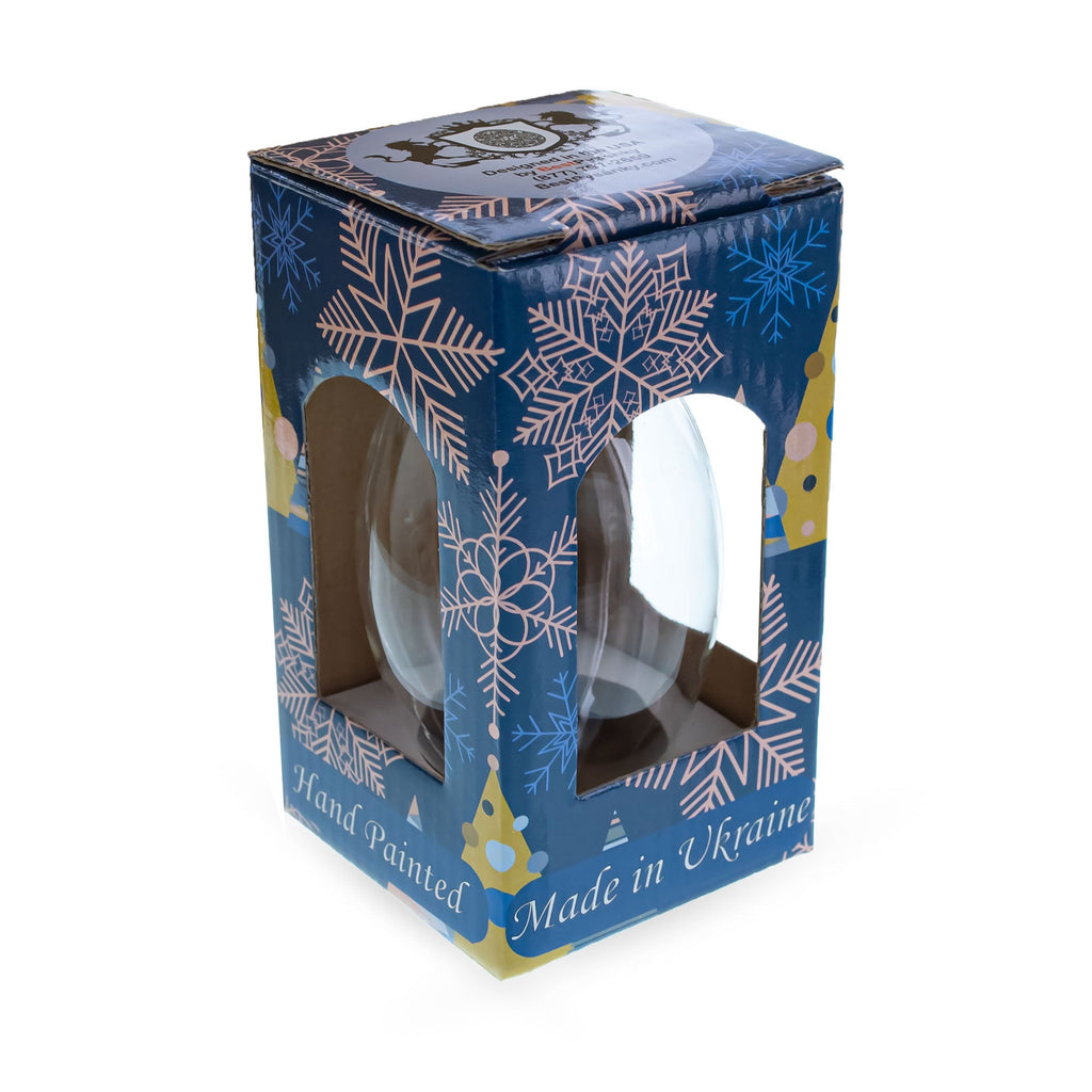 Lily of the Valley on Rose Gold Egg Glass Ornament 4 Inches