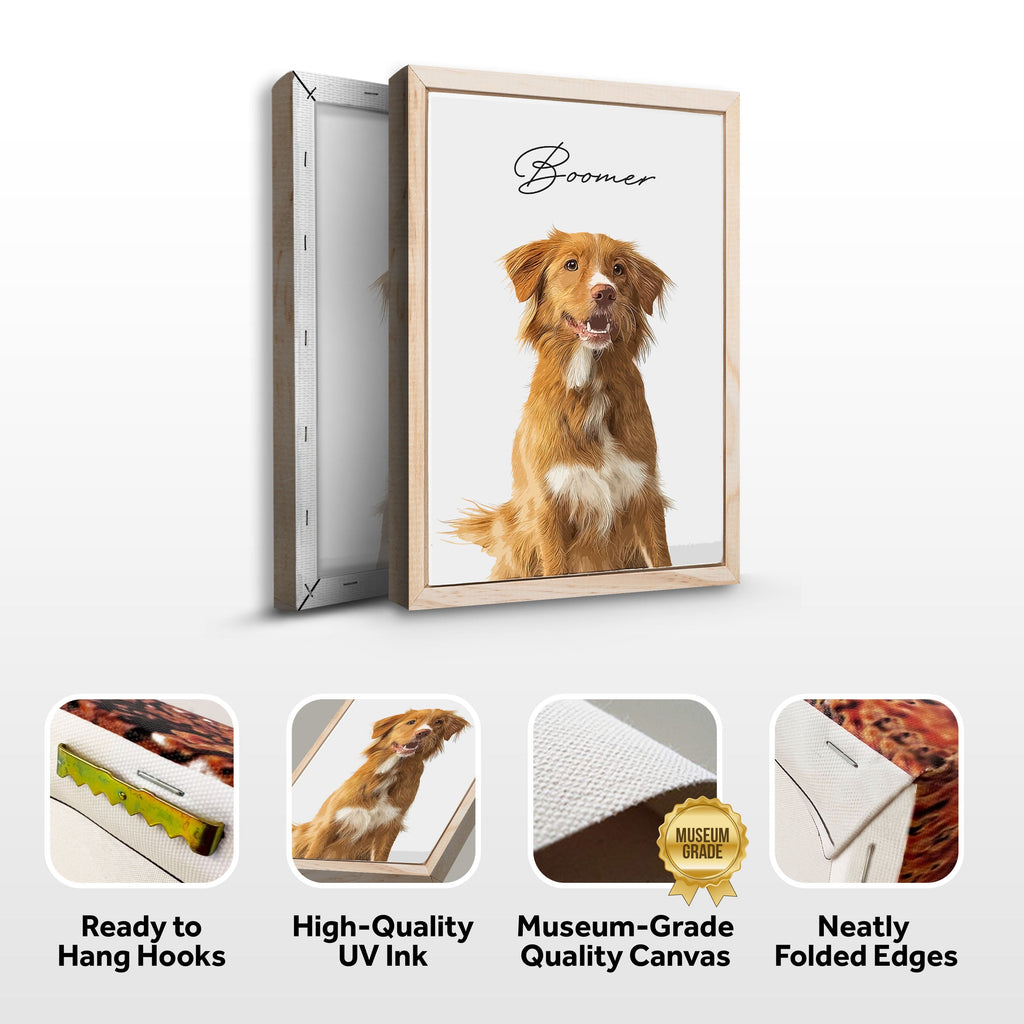 Custom Pet Memorial Portrait Watercolor Sign