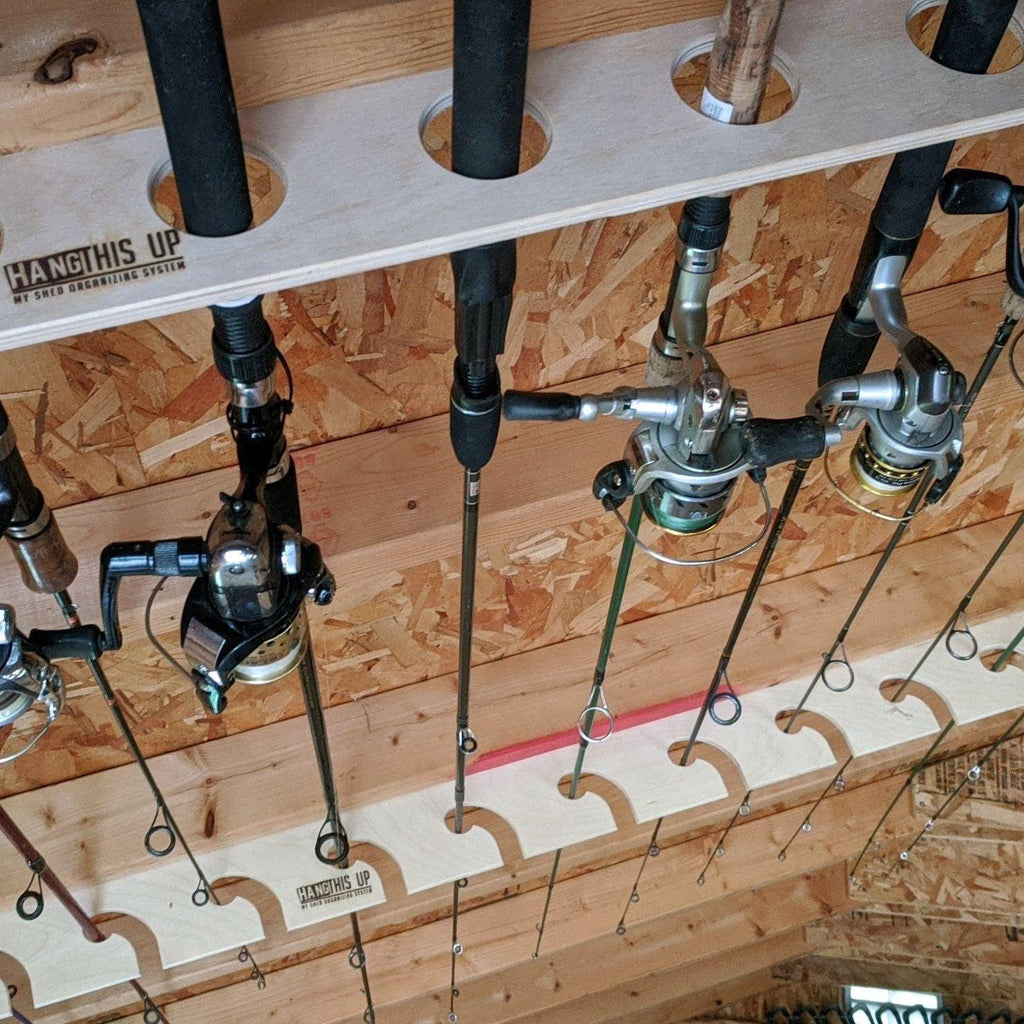 Fishing Rod Storage Rack (5 Sets) – Shed Organizer for Rods & Gear