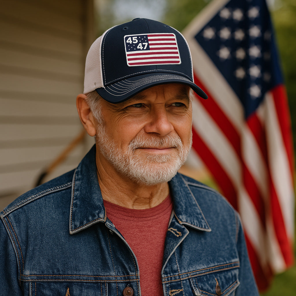 45th & 47th President Flag Hat
