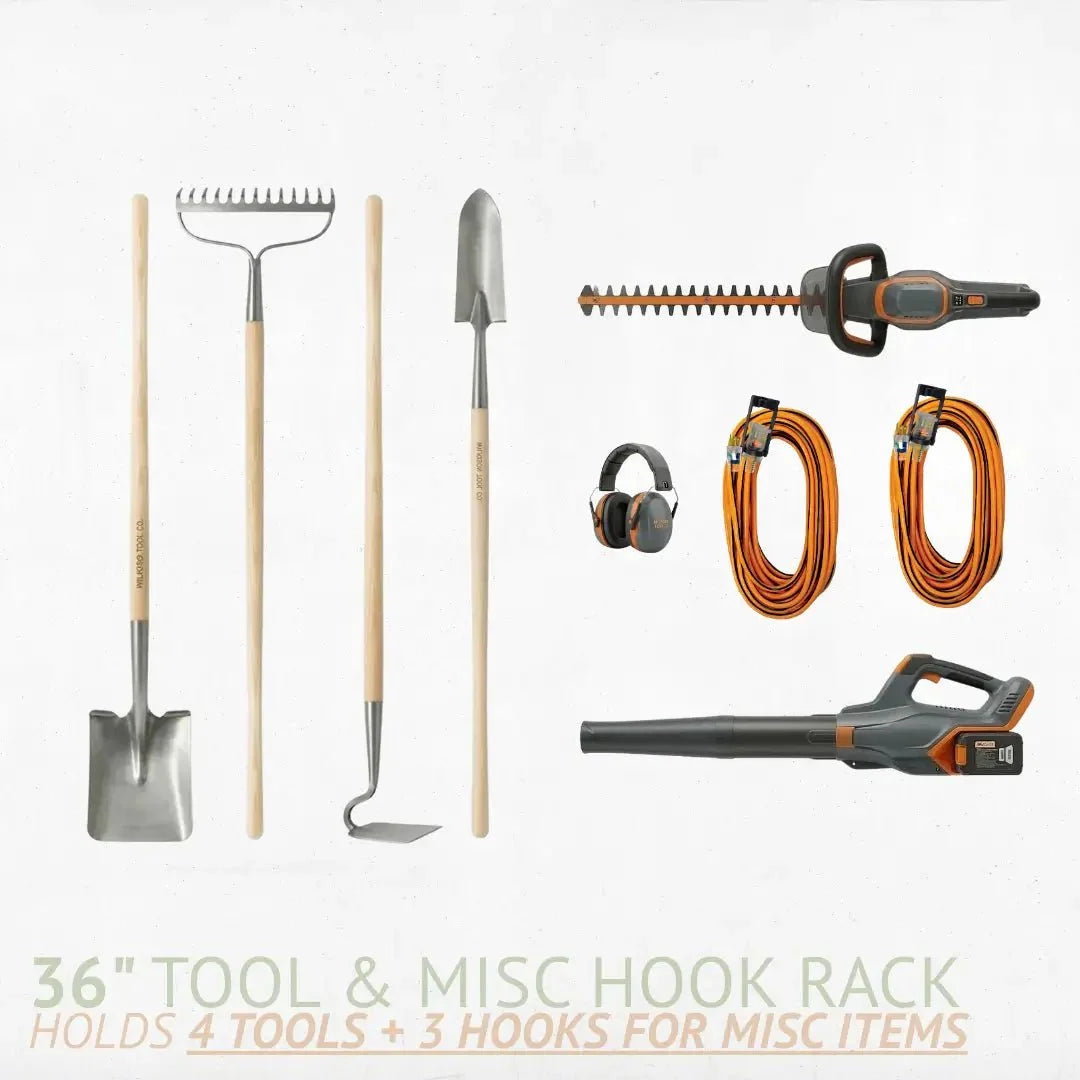 Heavy-Duty Garage Tool and Misc. Hook Rack