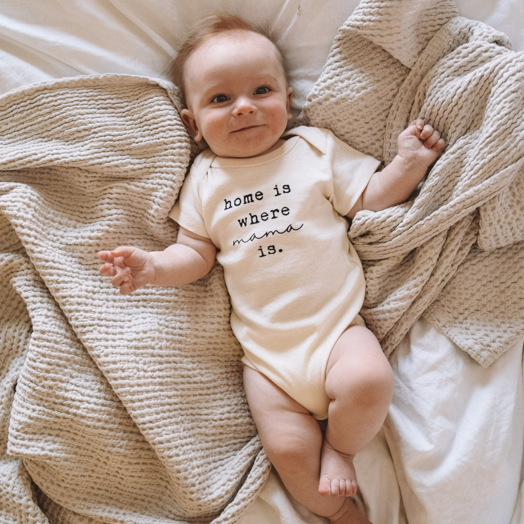 Home is Where Mama is Organic Baby Bodysuit