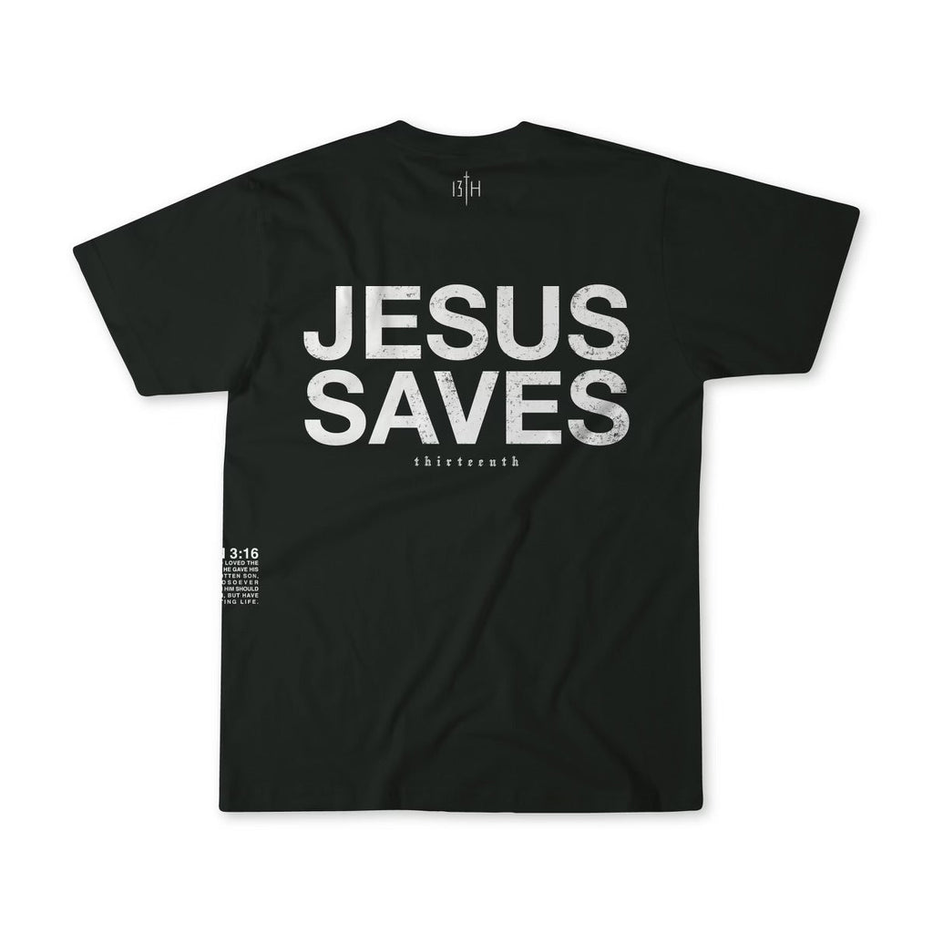 Youth Jesus Saves Premium Tee - Black
