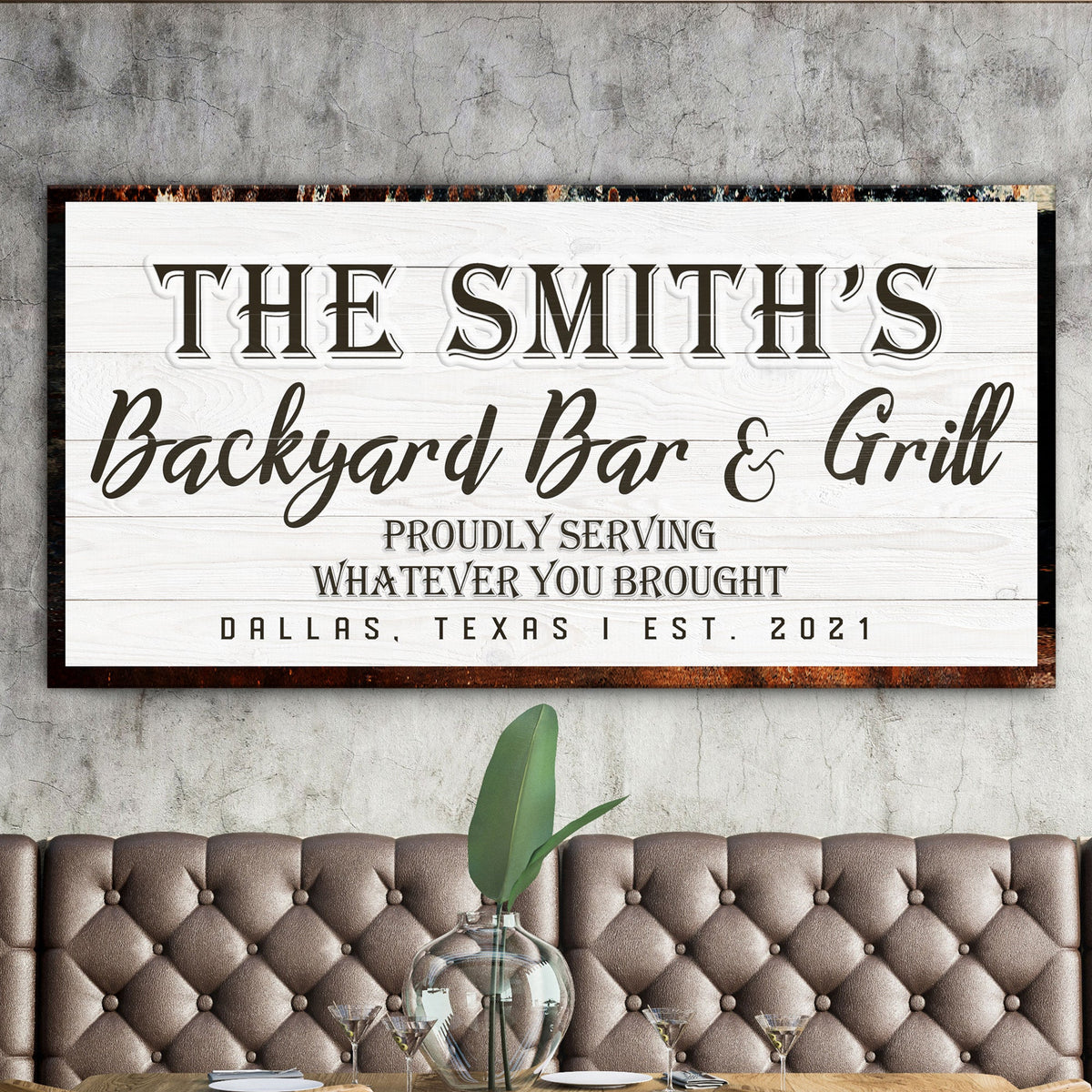 Backyard Bar & Grill Sign XIX