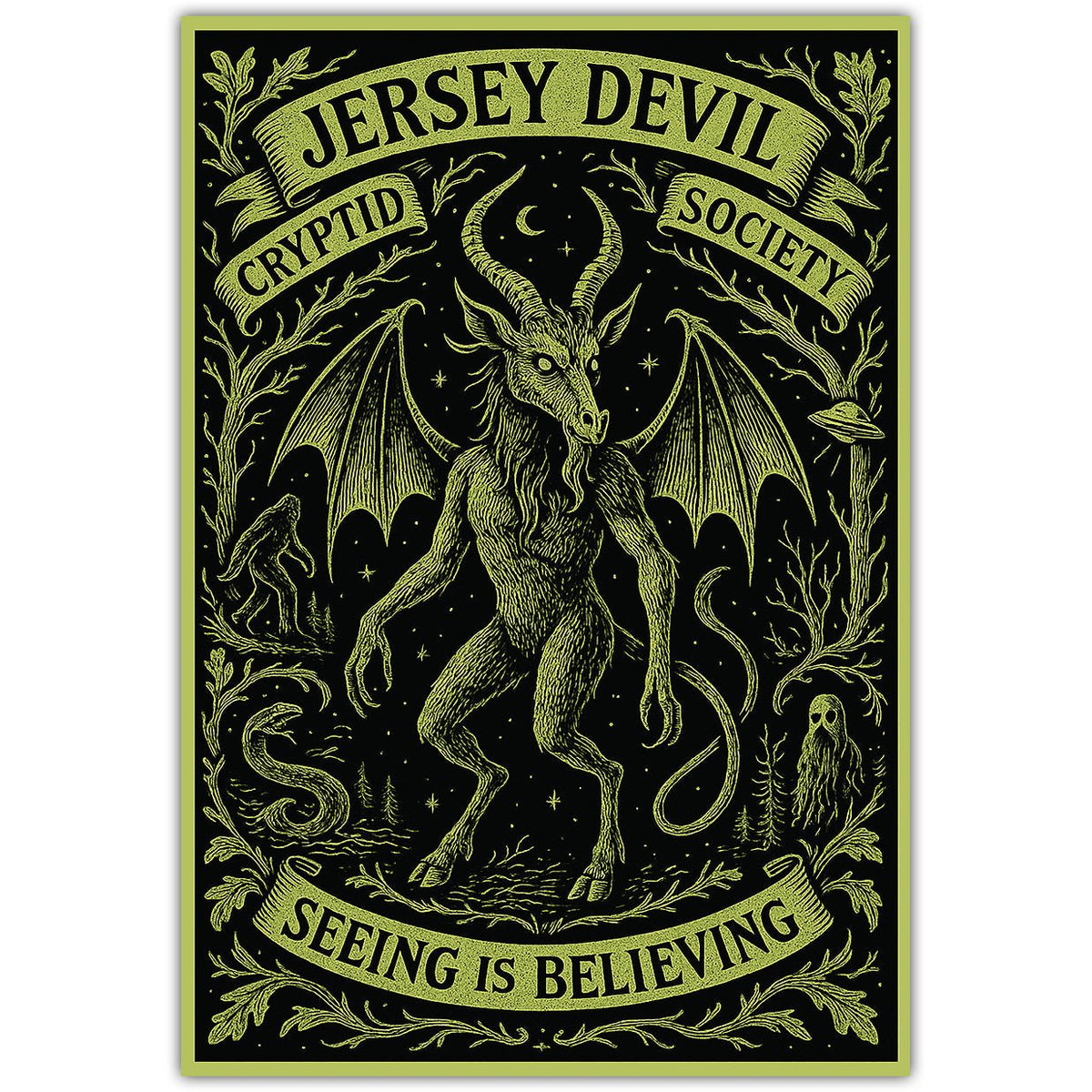 Jersey Devil Cryptid Society Sticker