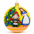 Nutcracker and Clara Glass Ball Christmas Ornament 4 Inches