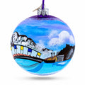 Blue Lagoon, Iceland Glass Ball Christmas Ornament 4 Inches