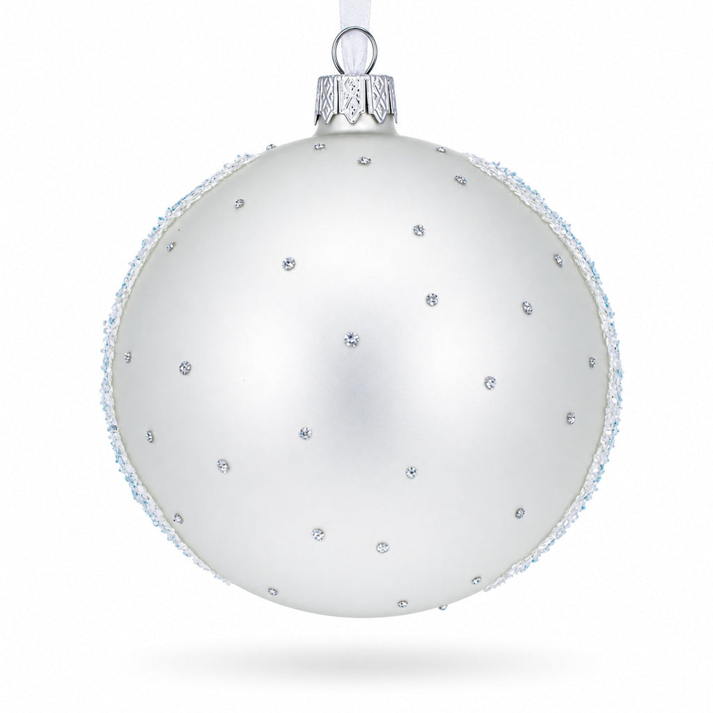 1890 'Branches with Almond Blossom' by Vincent Van Gogh Glass Ball Christmas Ornament 4 Inches