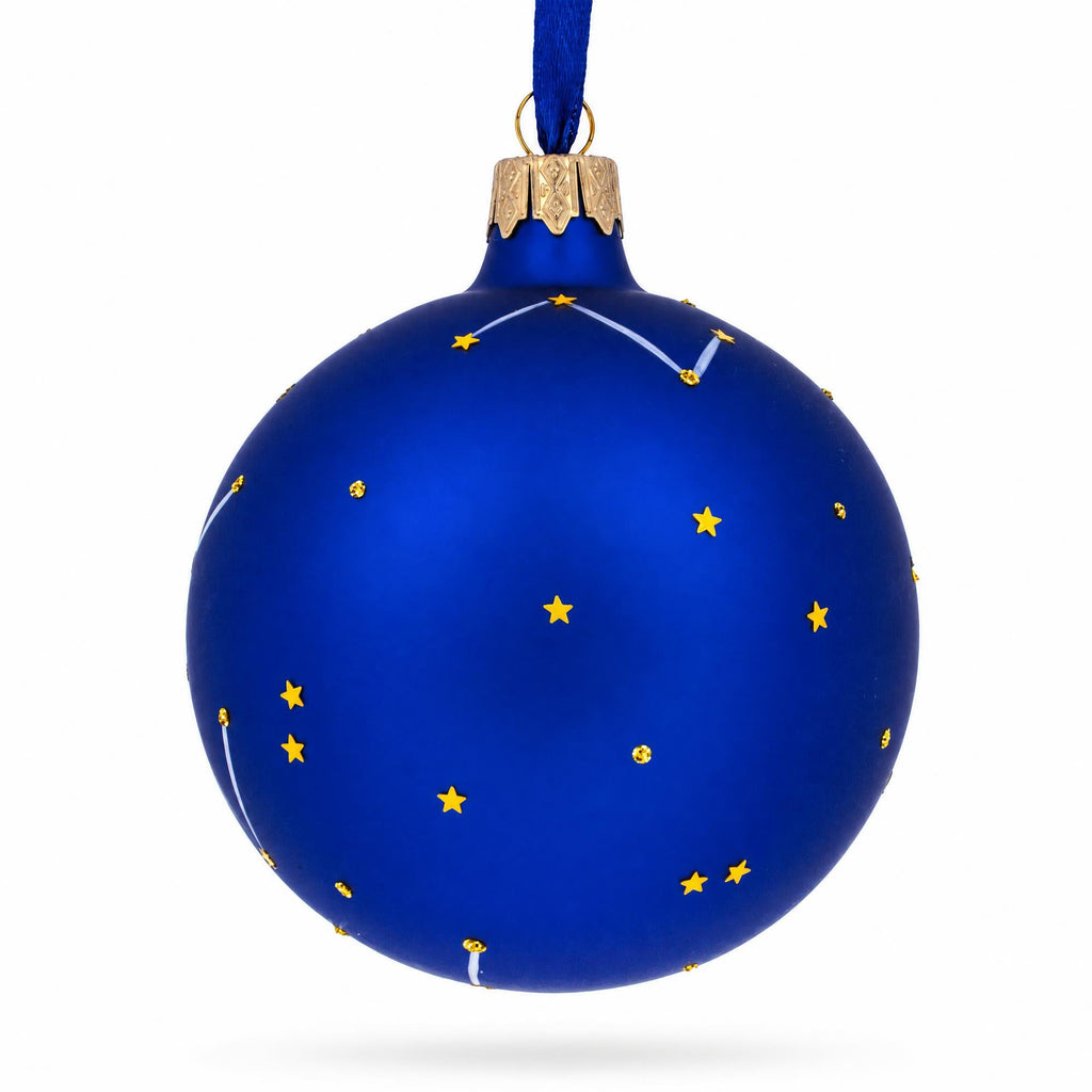 Taurus Zodiac Horoscope Sign Glass Ball Christmas Ornament 3.25 Inches