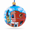 Memphis, Tennessee Glass Ball Christmas Ornament 4 Inches