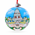 Wisconsin State Capitol, Madison, Wisconsin Glass Ball Christmas Ornament 4 Inches