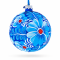 Aster Flowers Glass Ball Ornament