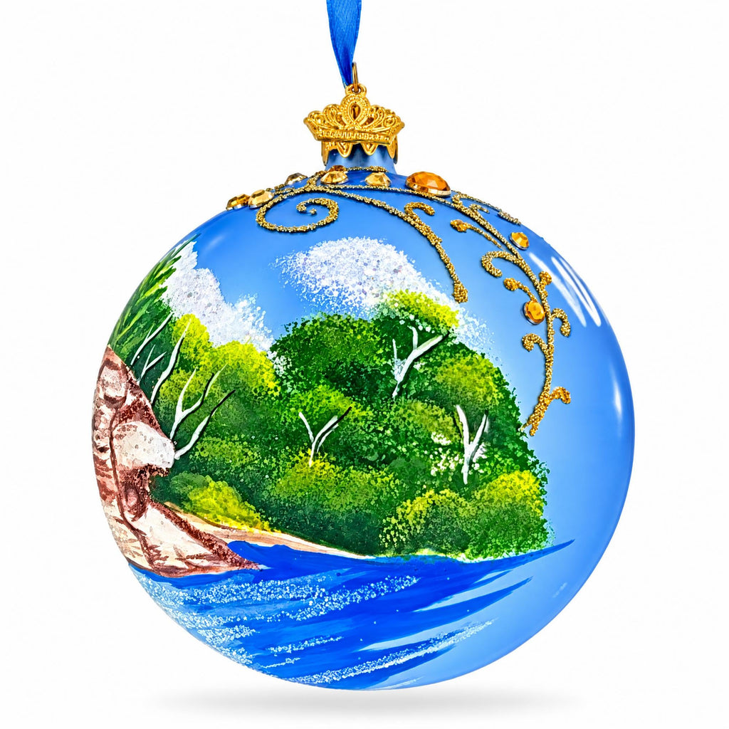 Wisconsin Dells Glass Ball Christmas Ornament