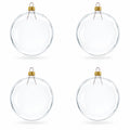 Set of 4 Mouth Blown Blank Glass Christmas Ornament 4 Inches (001)