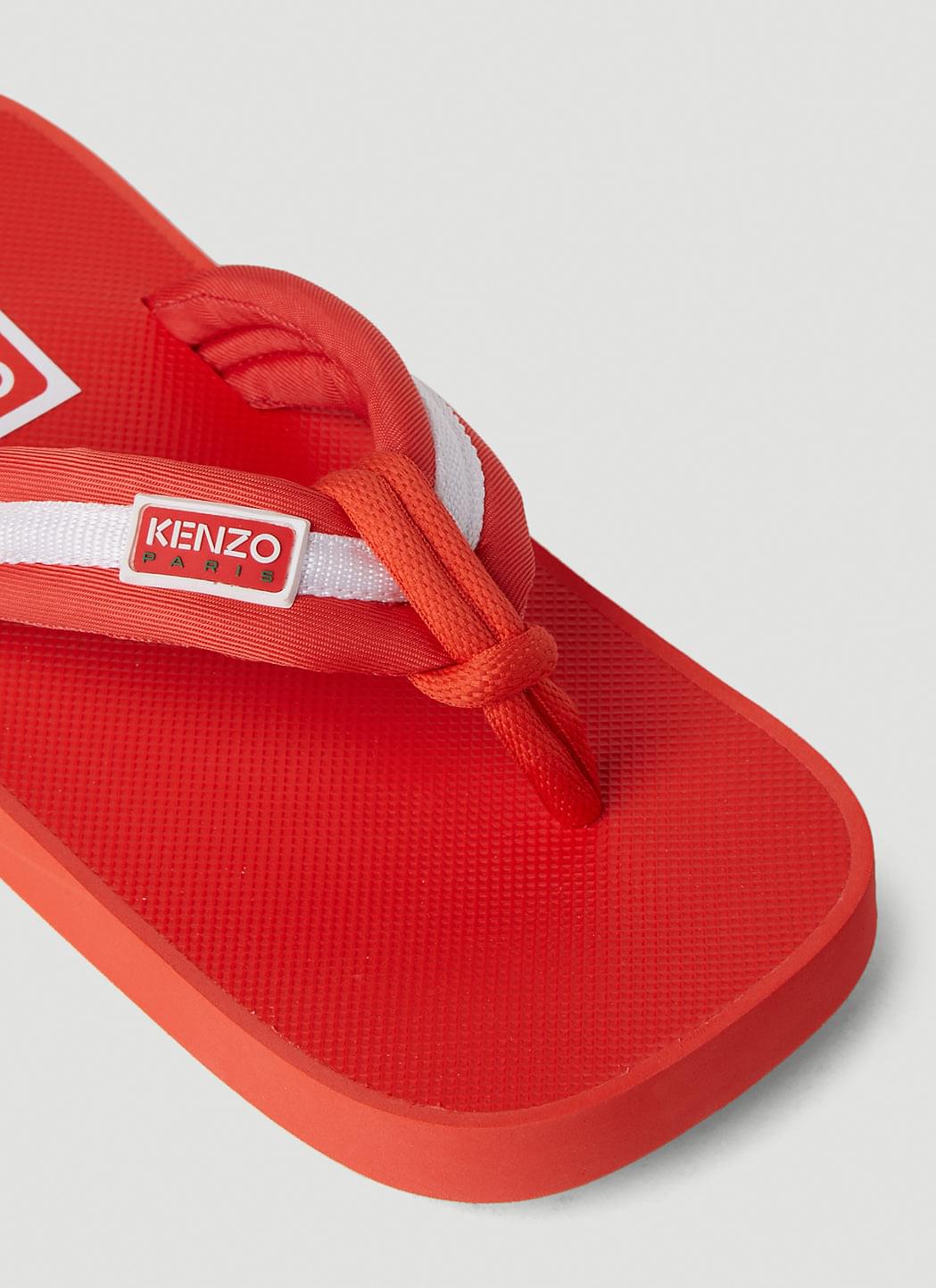 Kenzo Women Logo Patch Flip Flops