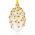 Gold Branches Glass Egg Christmas Ornament 4 Inches