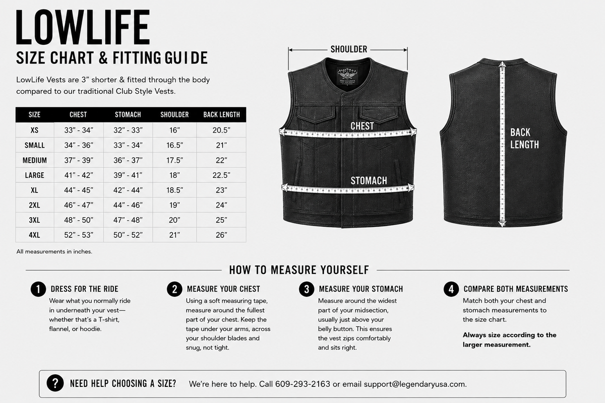 Legendary LowLife NOP Black Leather Club Vest