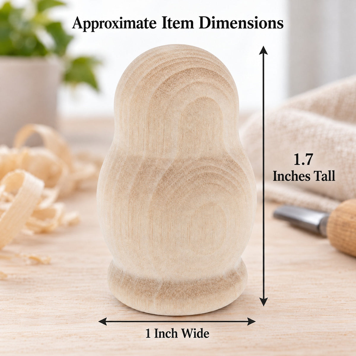 Unfinished Wooden Nesting Doll DIY Craft Blank for Painting