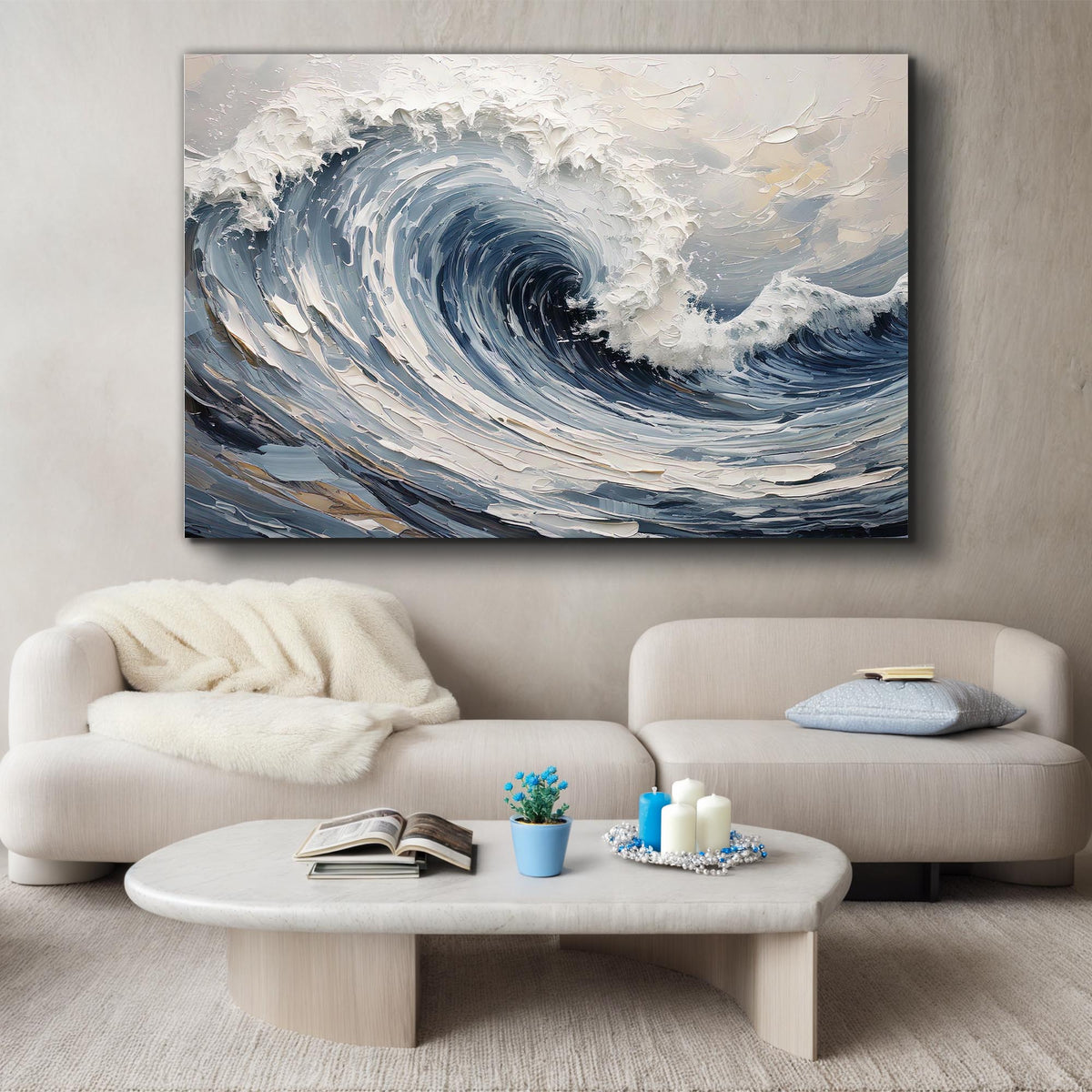 Modern Ocean Wave Wall Art