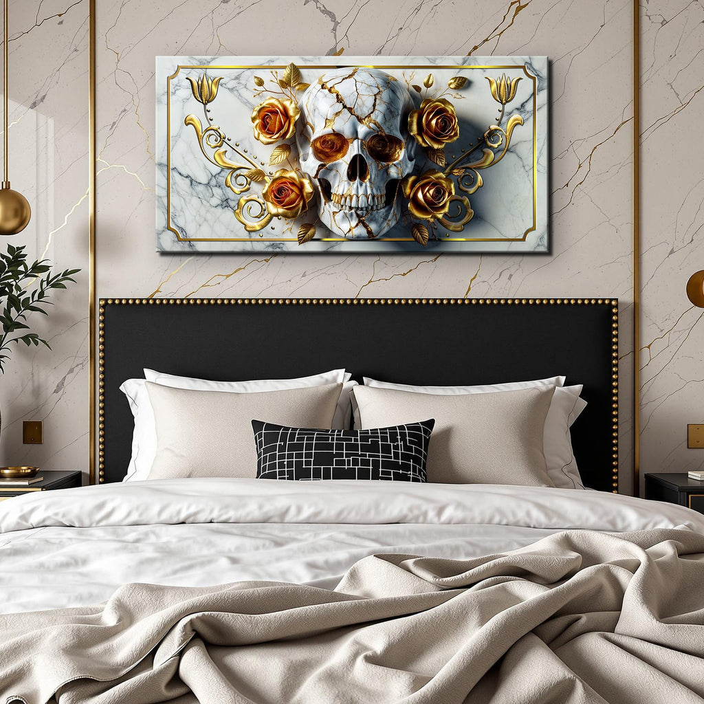 Rose and Skull Wall Art II