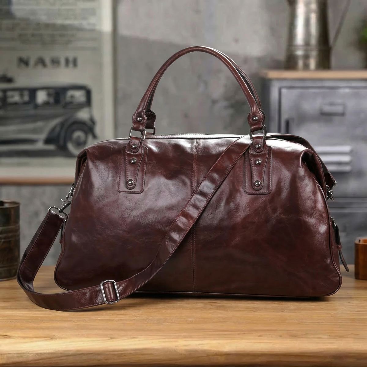 Designer Handbags Mens Leather Travel Bag Business Travel Duffle Luggage Bag