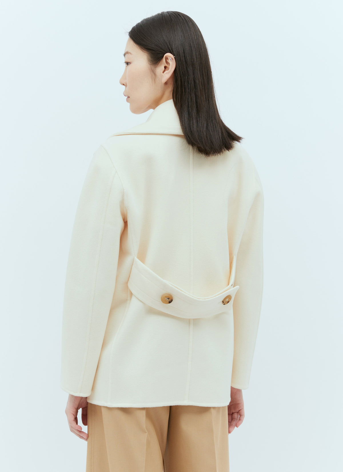 Max Mara Women Wool And Cashmere Pea Coat