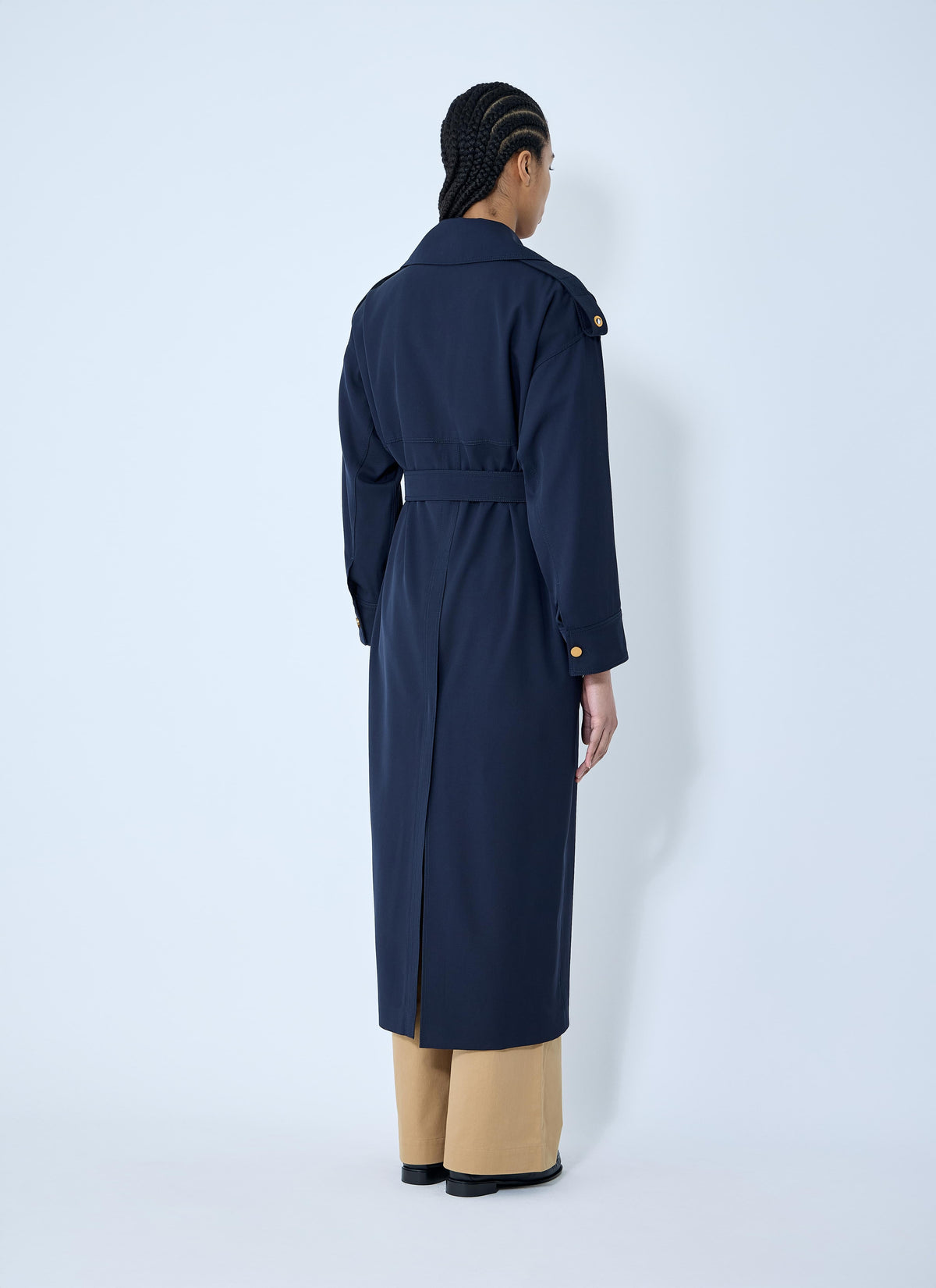 Max Mara Women Gabardine Wool Coat